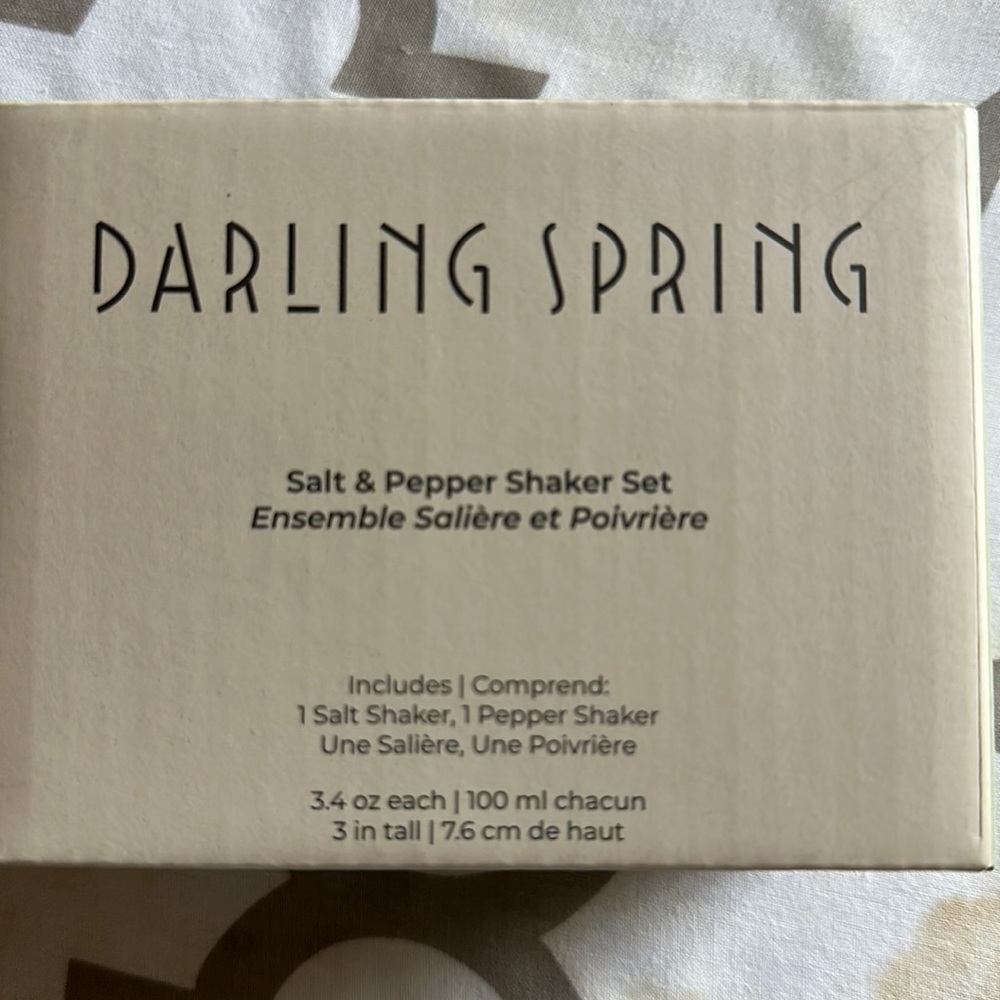 New in Box Darling Spring Salt & Pepper Shaker Set - Picture 3 of 4